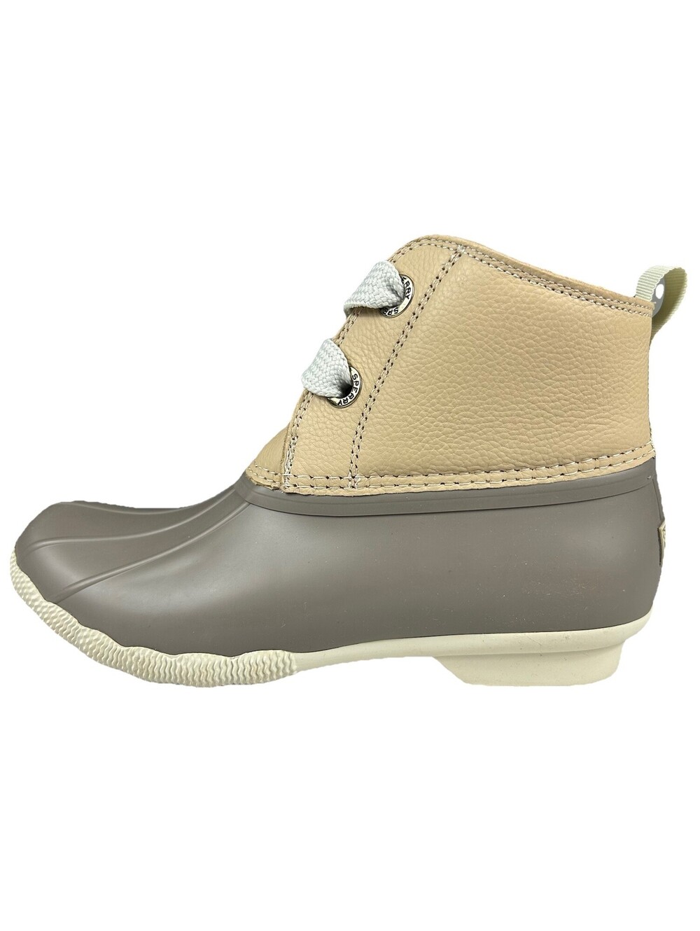 Sperry Saltwater Duck Boots Women’s Size 7.5 Tan Gray Daily Fashion Boots New